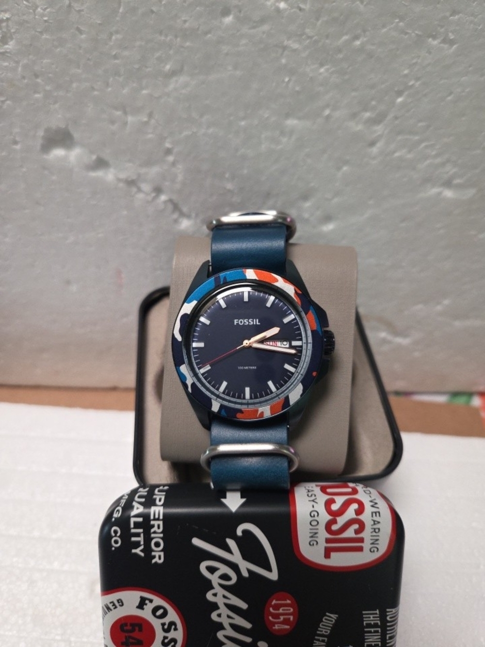Fossil Blue Camouflage Accent Men's Watch FS 5258